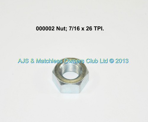NUT: 7/16 X 26 TPI