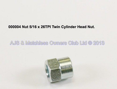 EXTENDED NUT 5/16 X 26 TPI FOR TWIN CYLINDER HEAD