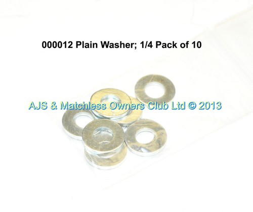 PLAIN WASHER: 1/4