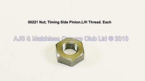 NUT:TIMING SIDE PINION.L/H THREAD