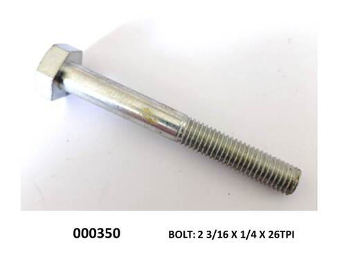 BOLT: 2 3/16 X1/4 X 26TPI