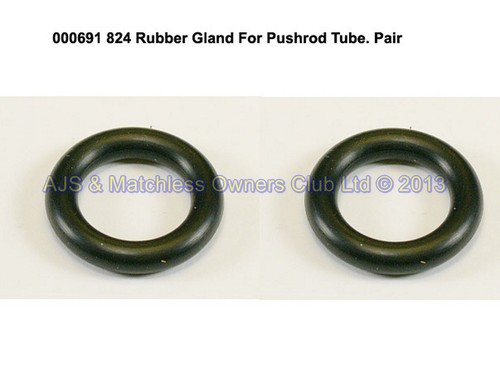 RUBBER GLAND FOR PUSHROD TUBE - PAIR