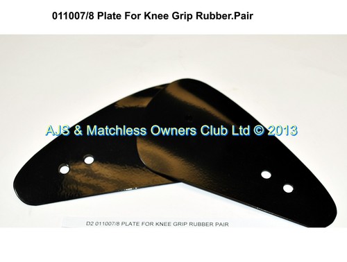 PLATE FOR AJS KNEE GRIP RUBBERS 1946-56 ONLY