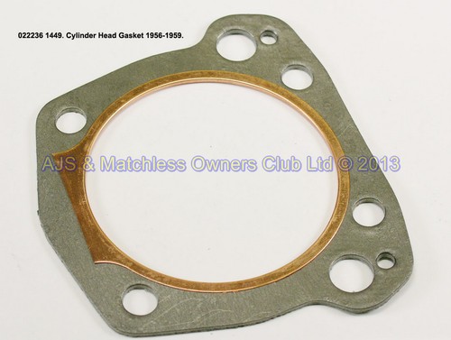 CYLINDER HEAD GASKET: 1956-59 COMPOSITE TYPE