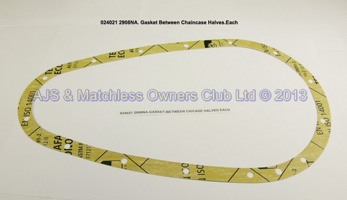 GASKET:BETWEEN ALLOY CH/CASE HALVES  TWINS 1957 ON