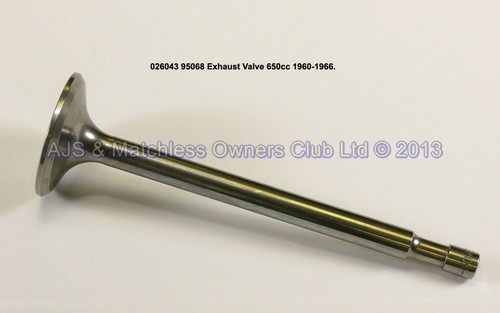 EXHAUST VALVE 650CC TWINS1960-66 ONLY