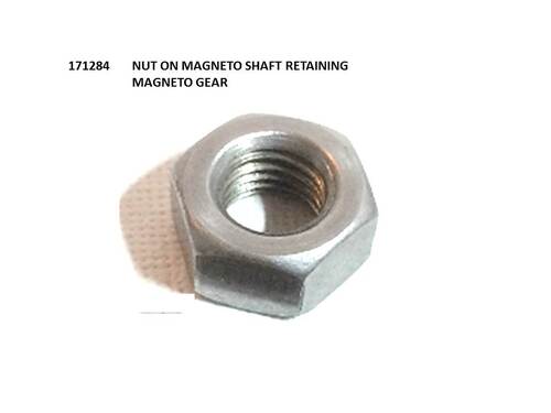 NUT ON MAGNETO SHAFT RETAINING MAGNETO GEAR