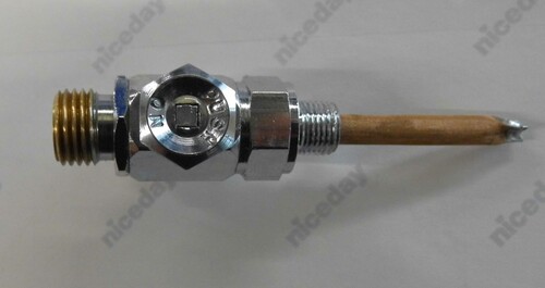 PETROL TAP: PUSH/PUSH CHROME 1/8 X 1/4 BSP NEEDS NUT & SPIGOT AND SEALING WASHER