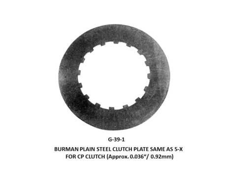 BURMAN PLAIN STEEL CLUTCH PLATE SAME AS 5-X   QUALITY UK MADE ITEM