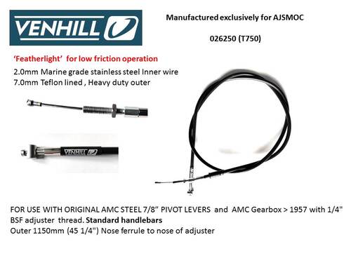 CABLE CLUTCH  USE FOR 1958-63 HEAVYWEIGHT SINGLES & TWINS - NOT COMP BIKES - UK MADE